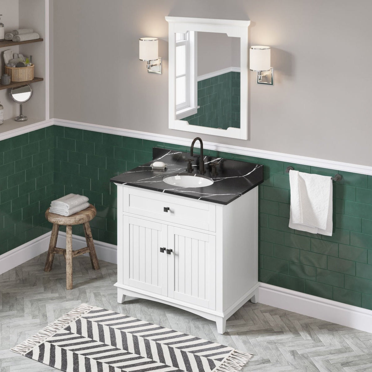 Savino 36" Single Bowl Freestanding Bathroom Vanity, alternate view