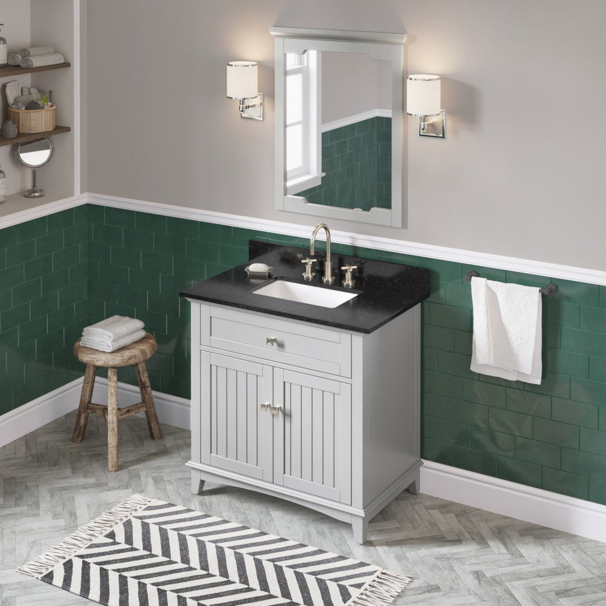 Savino 36" Single Bowl Freestanding Bathroom Vanity, alternate view