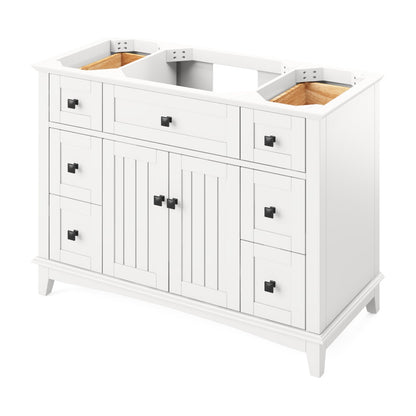 Savino 48" Single Bowl Freestanding Bathroom Vanity, White