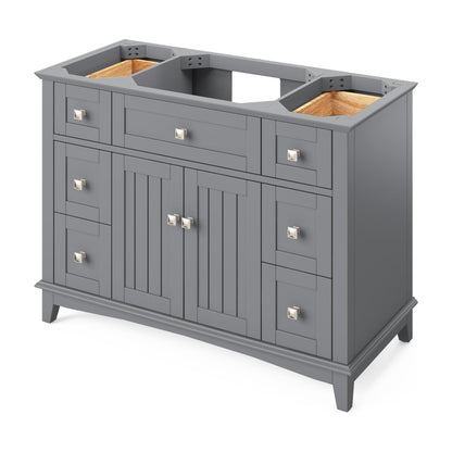 Savino 48" Single Bowl Freestanding Bathroom Vanity, Grey
