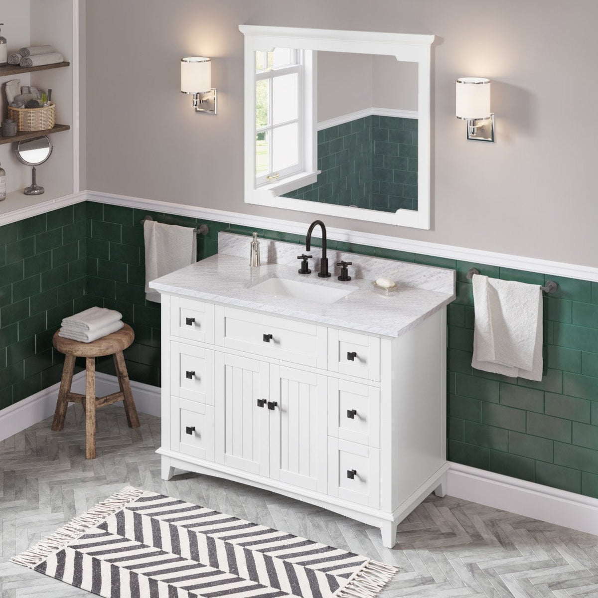 Savino 48" Single Bowl Freestanding Bathroom Vanity, alternate view