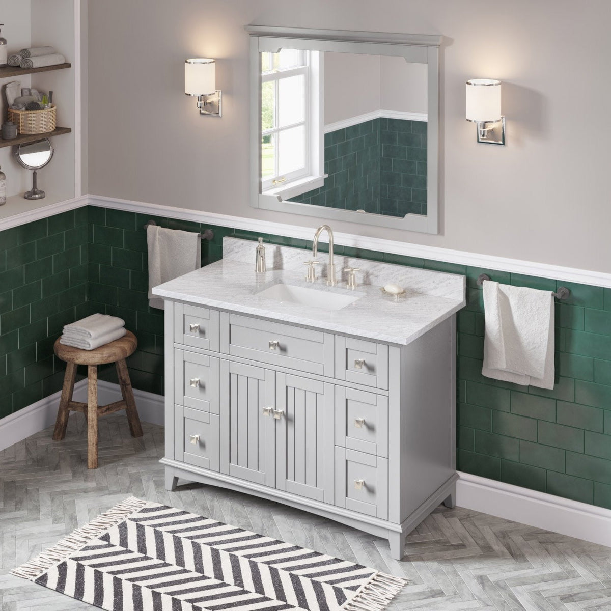 Savino 48" Single Bowl Freestanding Bathroom Vanity, alternate view