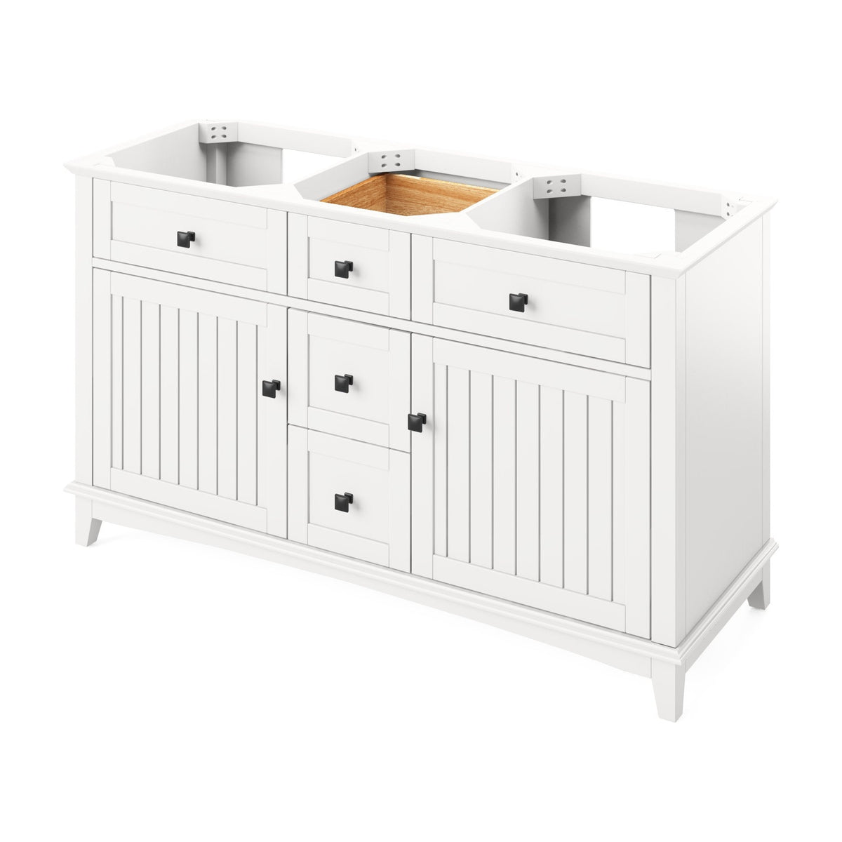 Savino 60" Double Bowl Freestanding Bathroom Vanity, White
