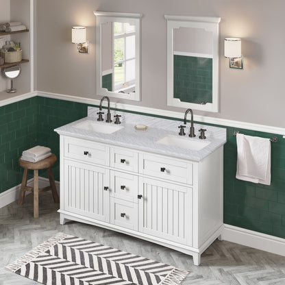 Savino 60" Double Bowl Freestanding Bathroom Vanity, alternate view