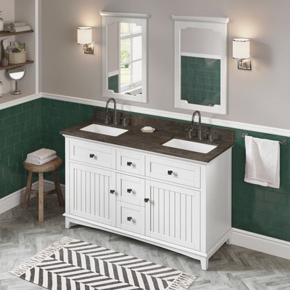 Savino 60" Double Bowl Freestanding Bathroom Vanity, alternate view