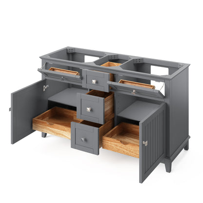 Savino 60" Double Bowl Freestanding Bathroom Vanity, alternate view