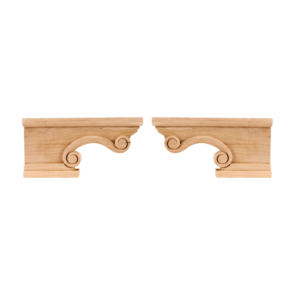 Scrolled Corner Wood Pedestal Foot, alternate view