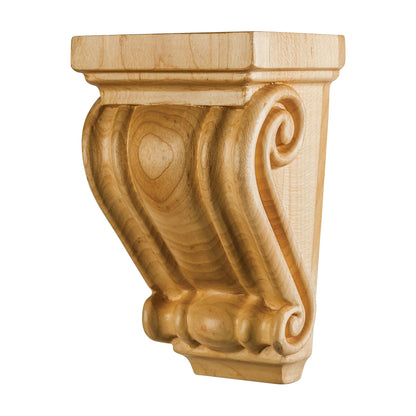 Scrolled Wood Corbel, 3" x 2-1/2" x 5"