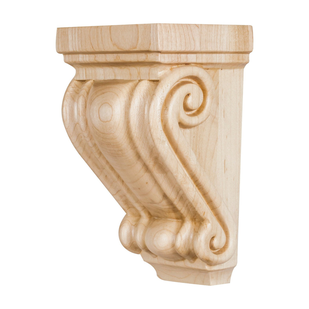 Scrolled Wood Corbel, 3-3/4" x 3-1/2" x 6-1/2"