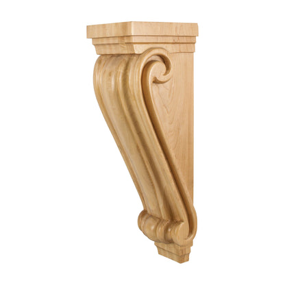 Scrolled Wood Corbel, 6-3/4" x 7-5/8" x 22"