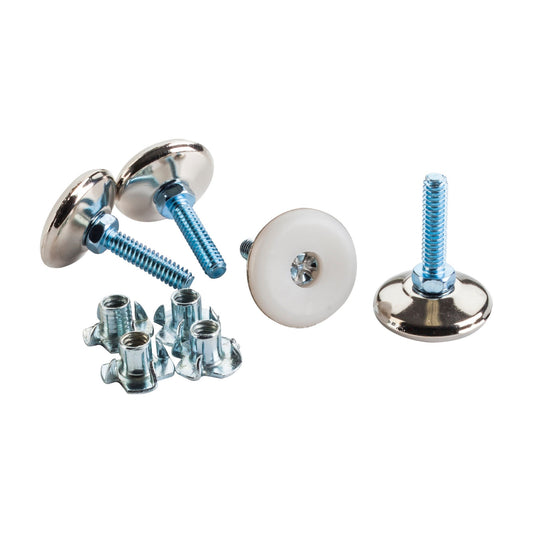 Short Leg Leveler with T-Nut, Zinc