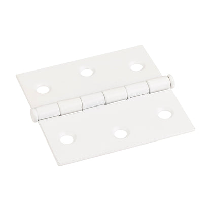Single Full Swaged Butt Hinge, 2-1/2" x 2-1/2", Cream White