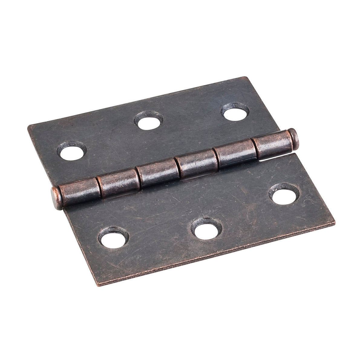 Single Full Swaged Butt Hinge, 2-1/2" x 2-1/2", Distressed Antique Brass
