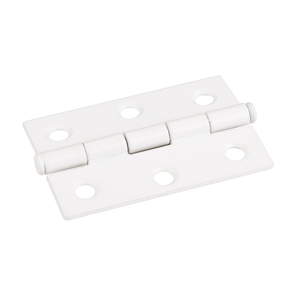 Single Full Swaged Butt Hinge, 2-1/2" x 1-11/16", Bright White