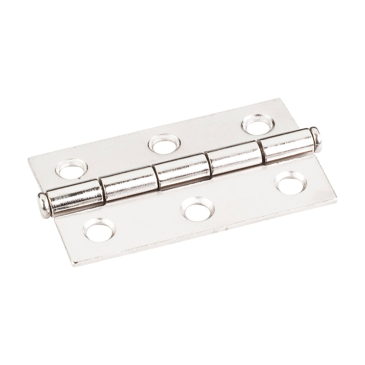 Single Half Swaged Butt Hinge, 2-1/2", Bright Nickel