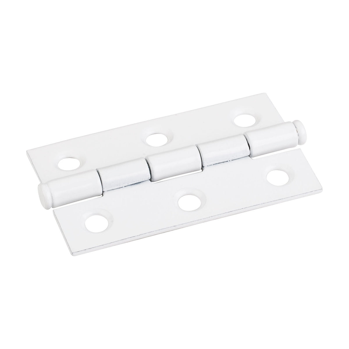 Single Half Swaged Butt Hinge, 2-1/2", Bright White