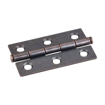 Single Half Swaged Butt Hinge, 2-1/2", Distressed Antique Brass
