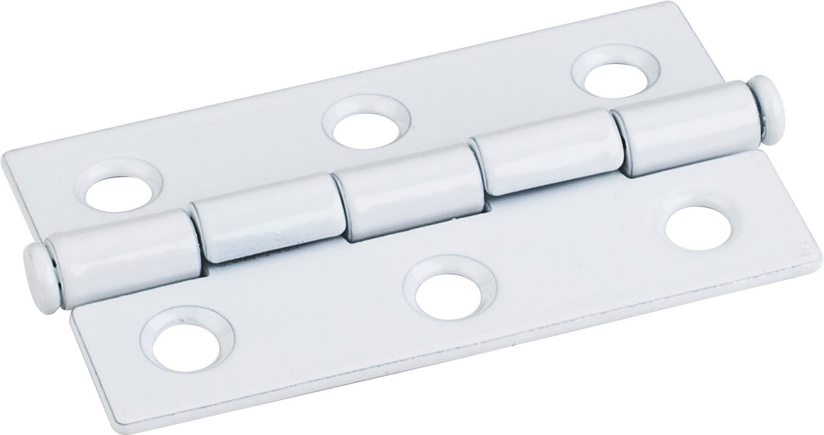 Single Half Swaged Butt Hinge, 2-1/2", White