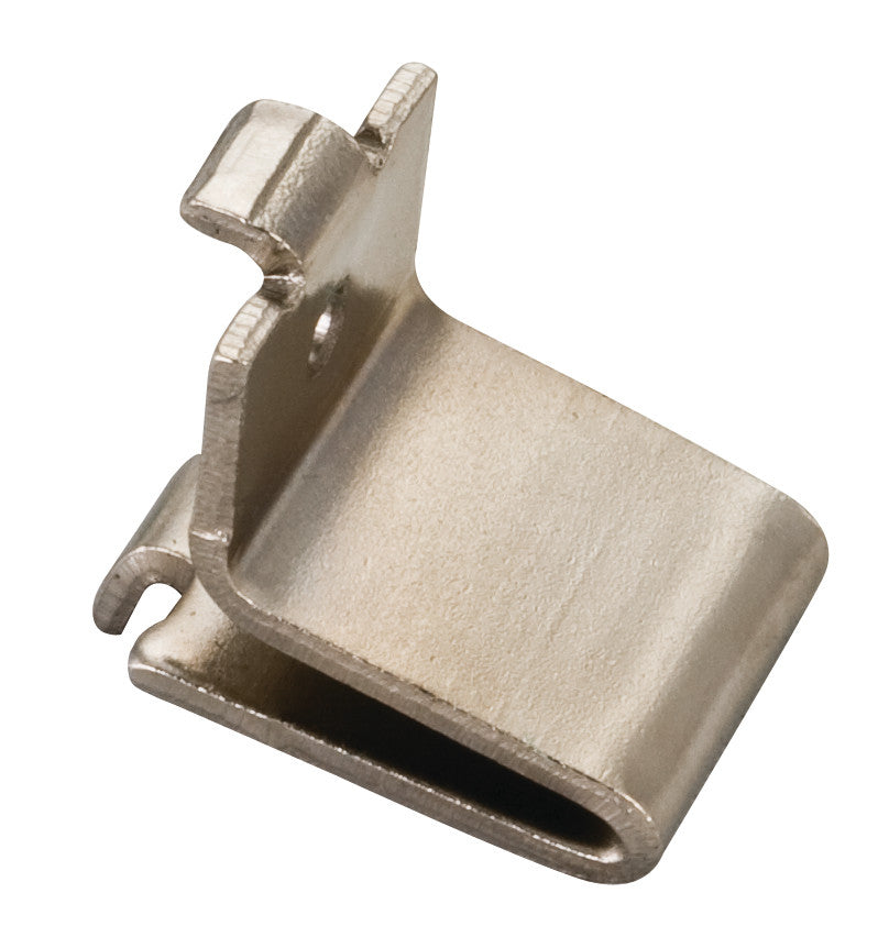 Single-Track Shelf Clip, Polished Nickel, Builder Box of 1,000 (Full Carton)