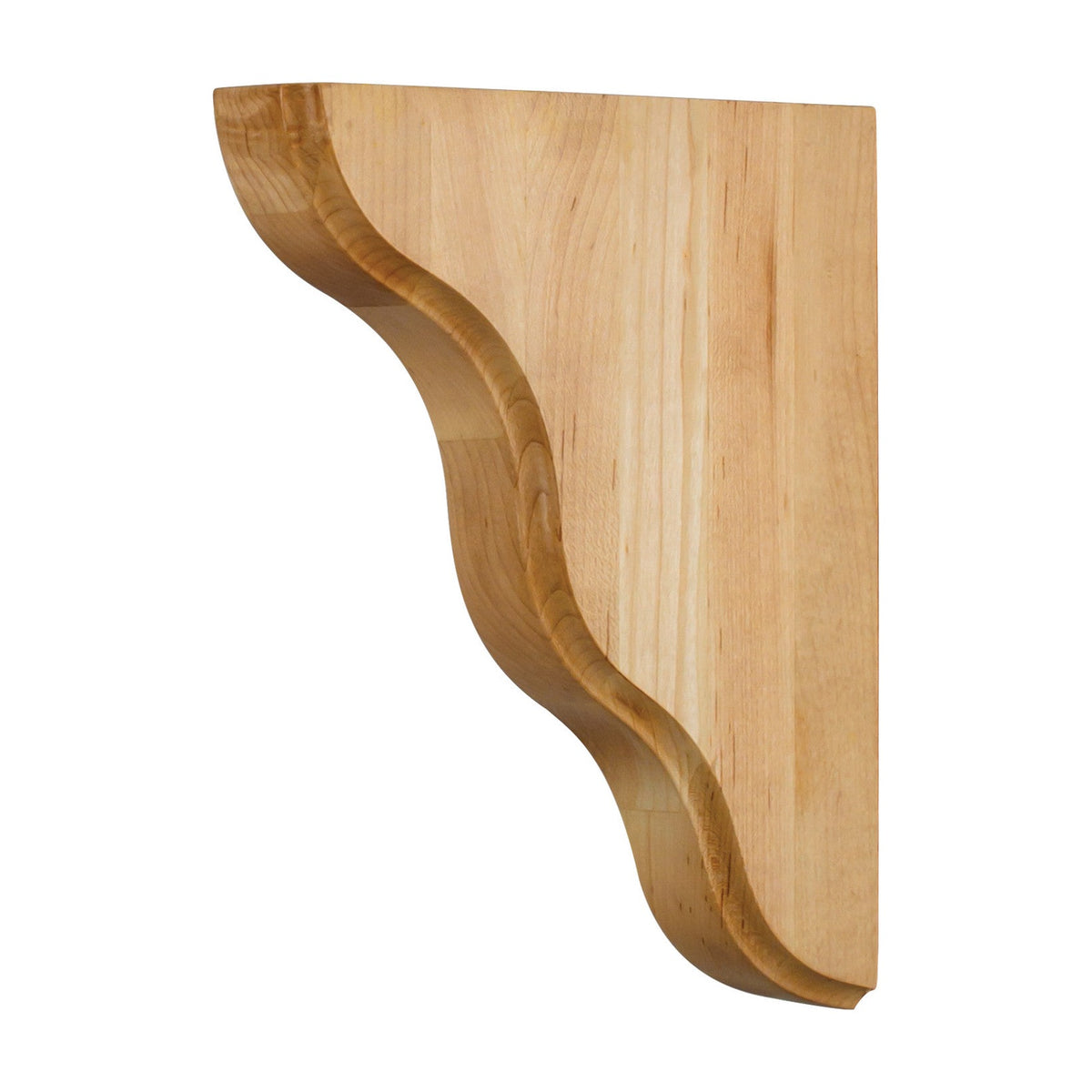 Smooth Contour Wood Bar Bracket, 1-3/4" x 7-1/2" x 9-1/2"