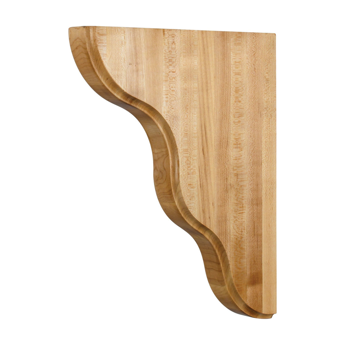 Smooth Contour Wood Bar Bracket, 1-3/4" x 10-1/2" x 13-1/8"