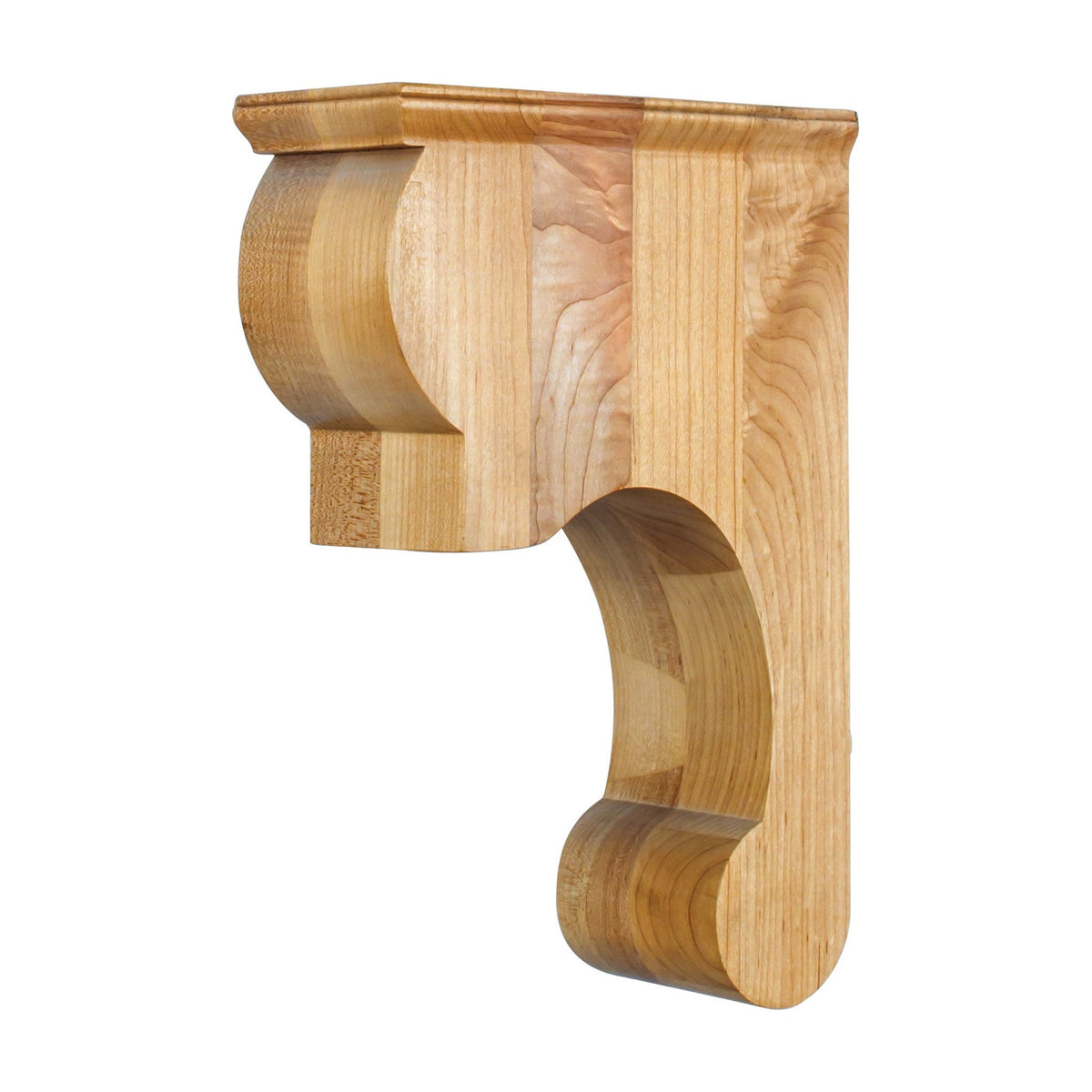 Smooth Surface Wood Corbel, 3-3/8" x 8" x 11-3/4"