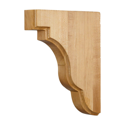 Square Edge Wood Bar Bracket, 1-3/4" x 7-1/2" x 9-1/2"