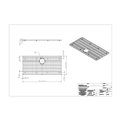 Stainless Steel Kitchen Sink Grid for Rosamund 36" Farmhouse Single Bowl Sink, Stainless Steel, alternate view