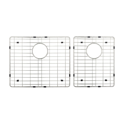 Stainless Steel Kitchen Sink Grid Set for Rosamund 36" Farmhouse Double Bowl Sink, Stainless Steel