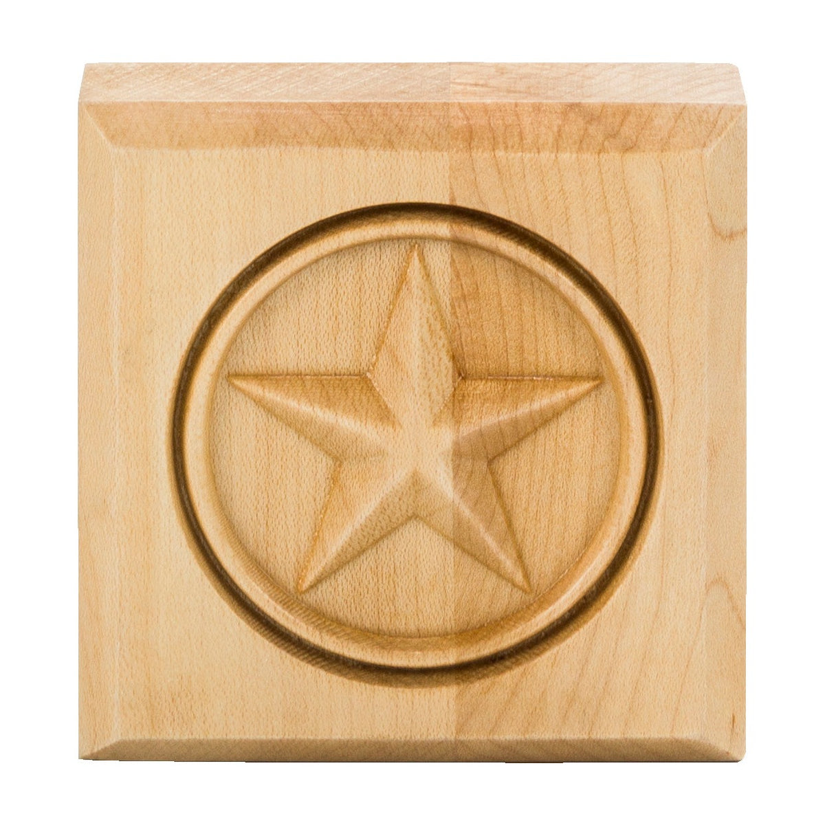 Star Wood Rosette, 3" x 3" x 7/8"