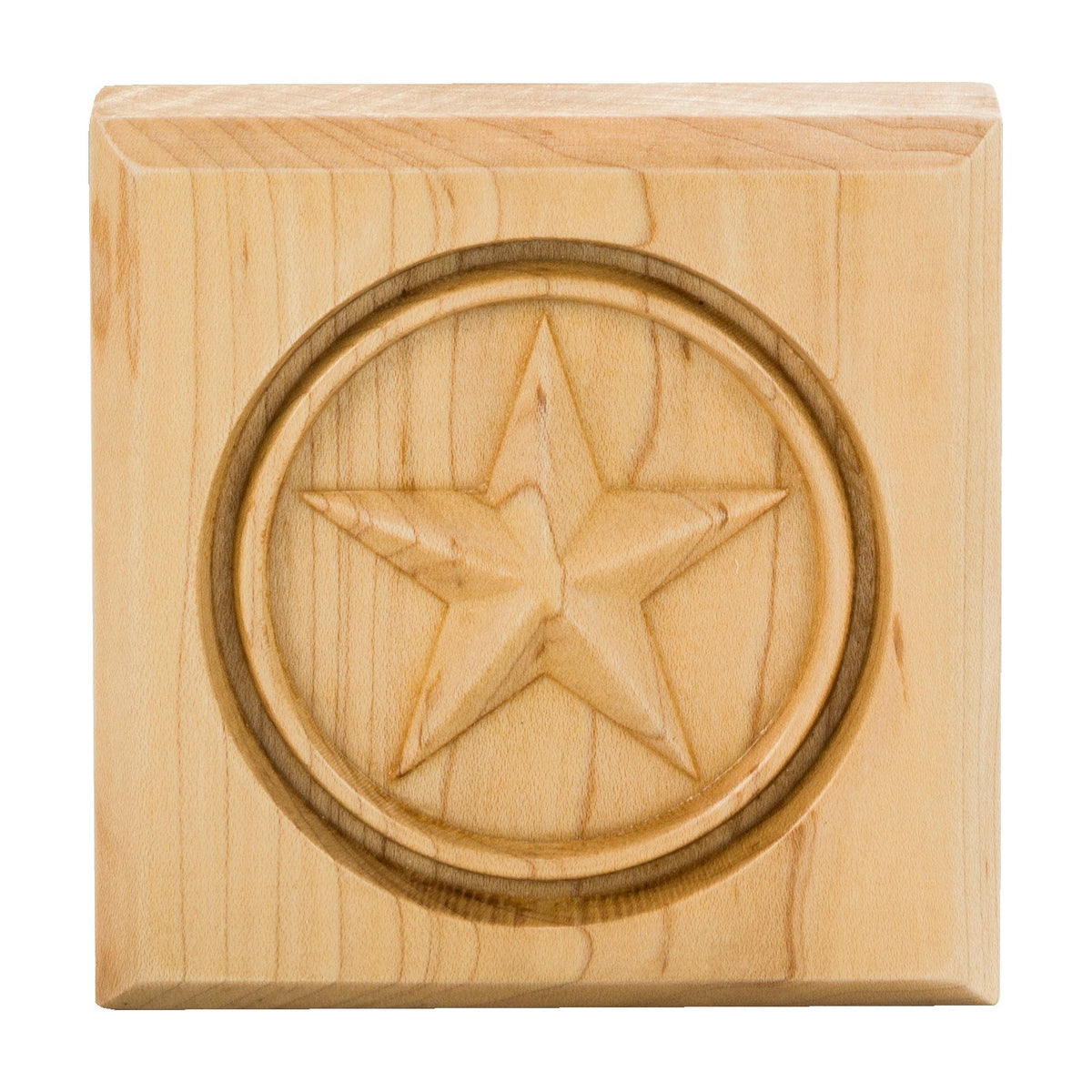 Star Wood Rosette, 4" x 4" x 1/8"
