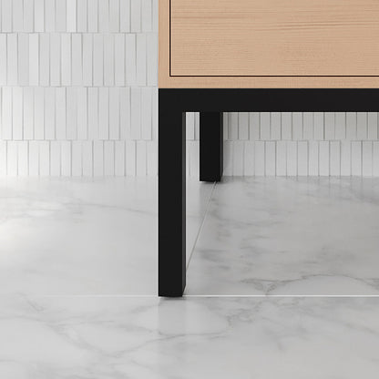 Steel Square Vanity Leg Frame, Matte Black