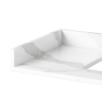 Stone Sidesplash for Vanity Top, Calacatta Vienna Quartz