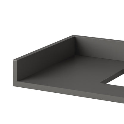 Stone Sidesplash for Vanity Top, Grey Quartz