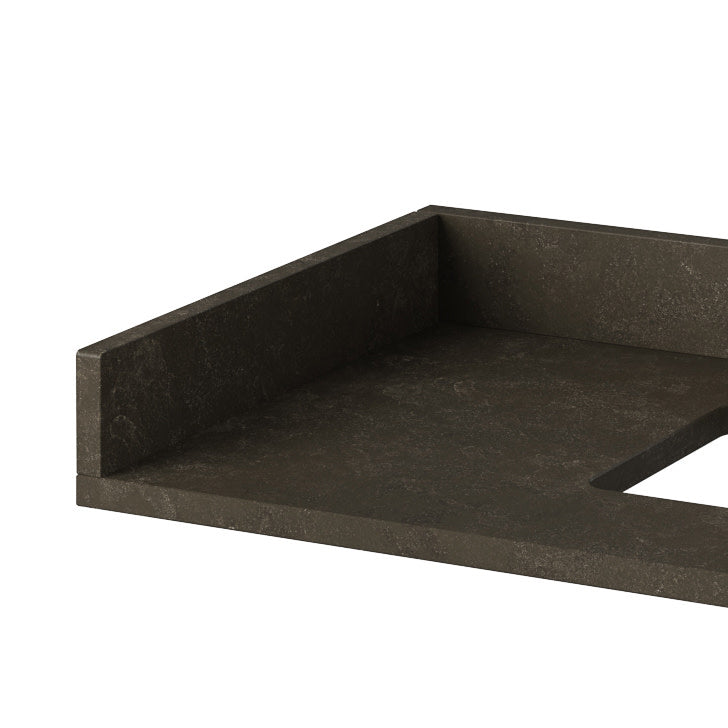 Stone Sidesplash for Vanity Top, Blue Limestone