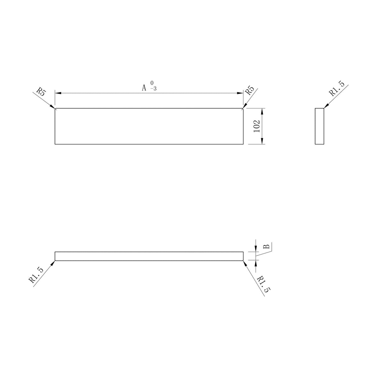 Stone Sidesplash for Vanity Top, alternate view