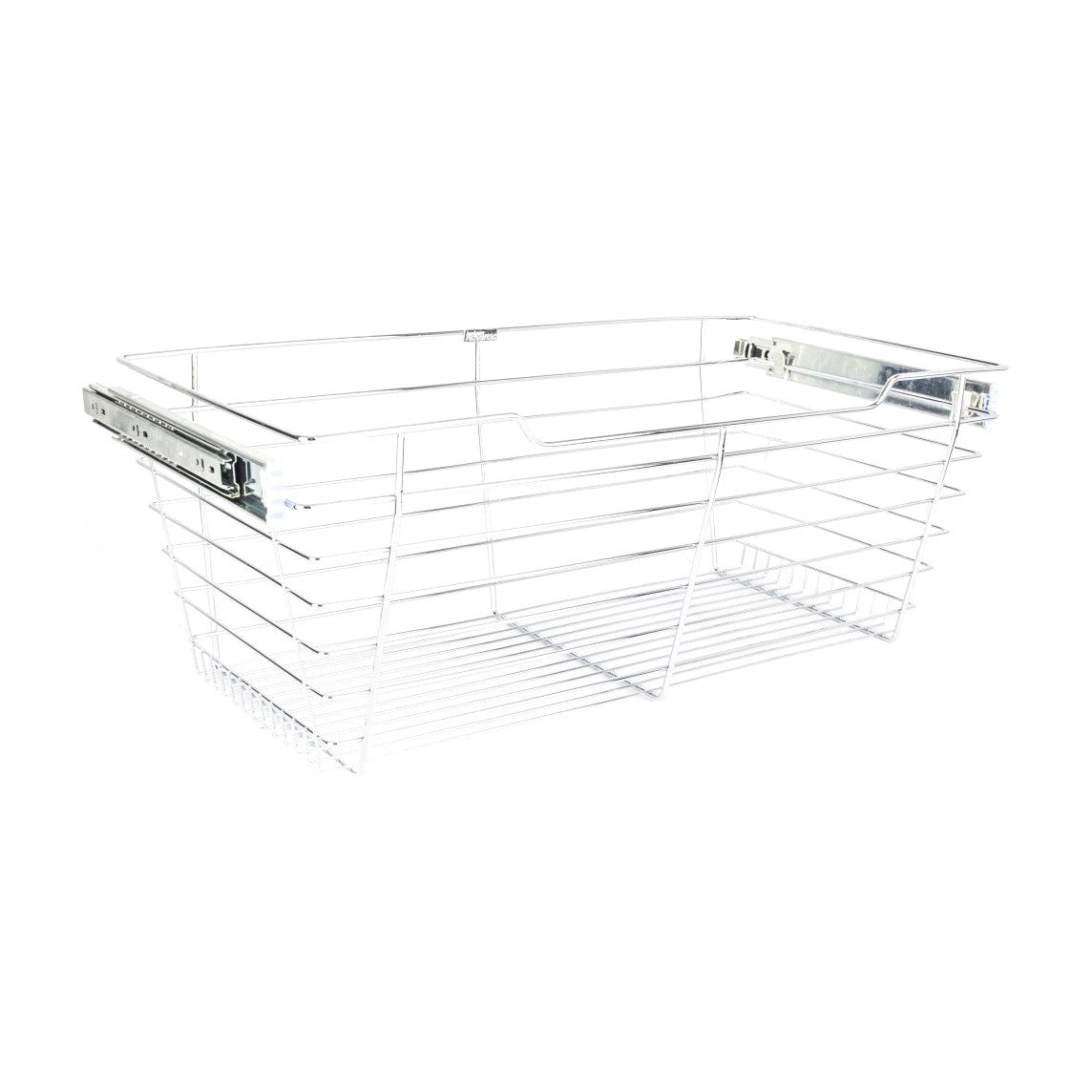 Tate Closet Pullout Basket with Slides in Chrome (14"D), 11" height