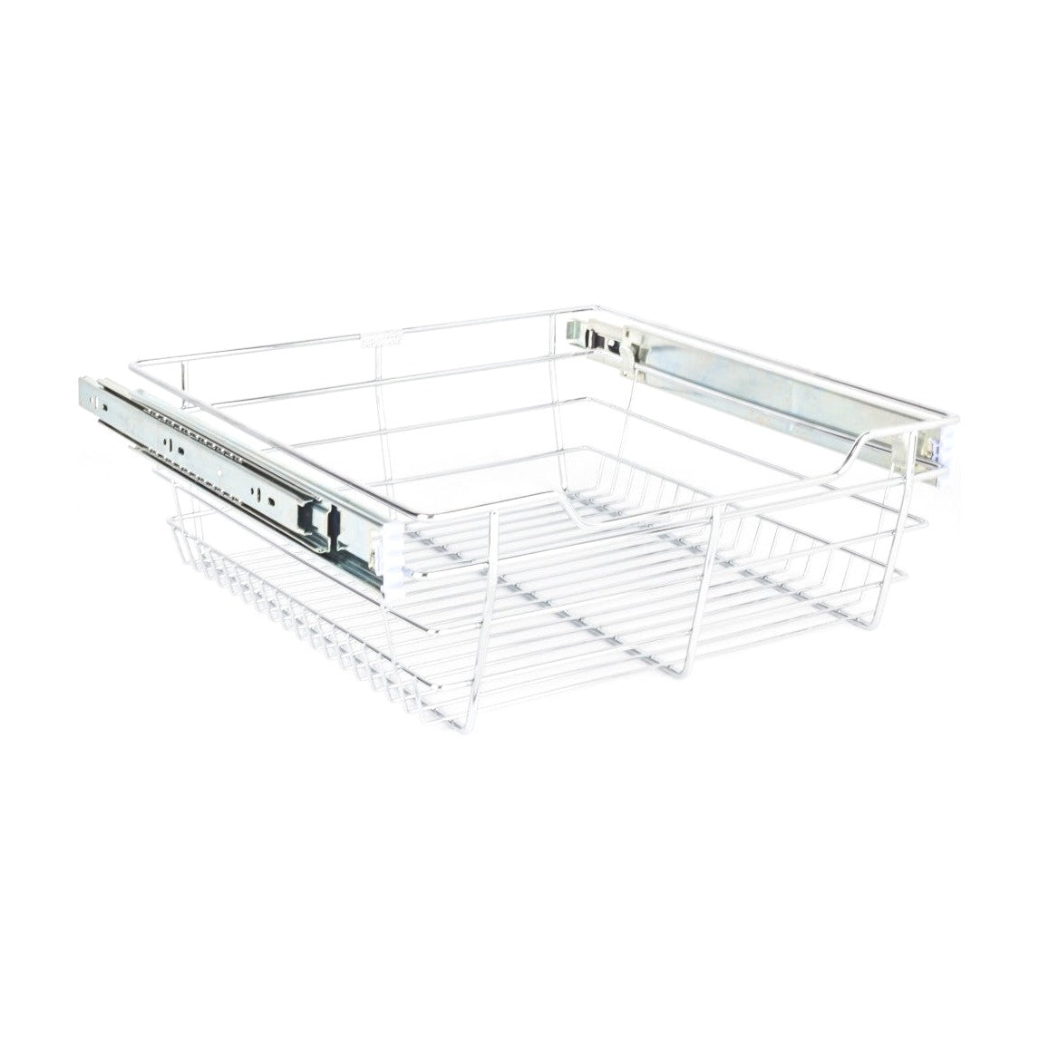 Tate Closet Pullout Basket with Slides in Chrome (14"D), 6" height
