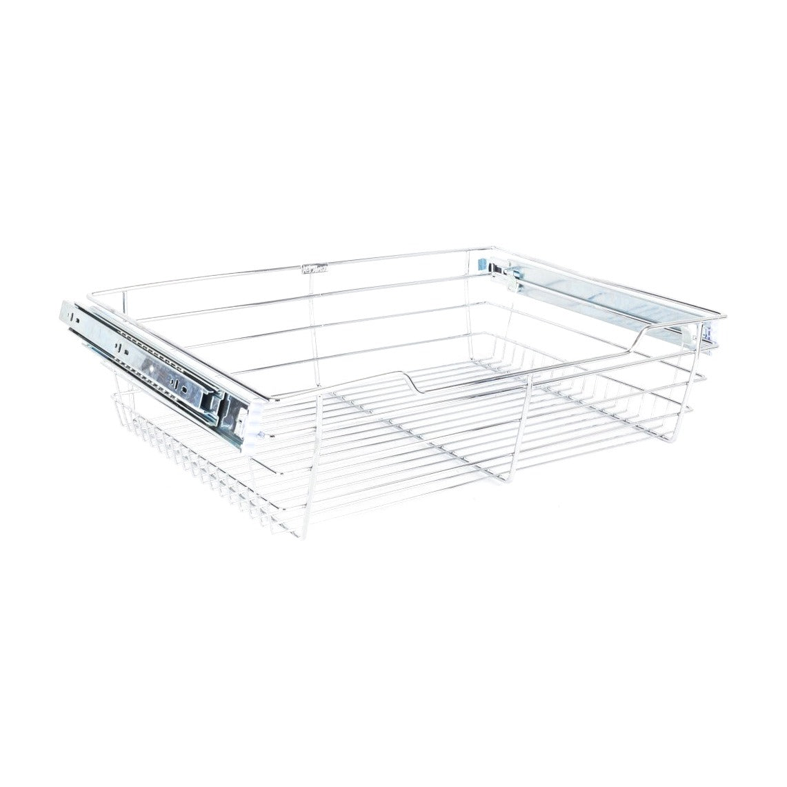 Tate Closet Pullout Basket with Slides in Chrome (16"D), 6" height