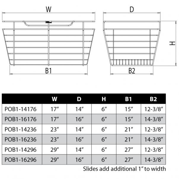 Tate Closet Pullout Basket with Slides