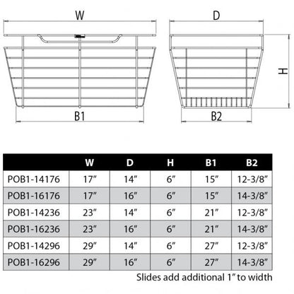 Tate Closet Pullout Basket with Slides
