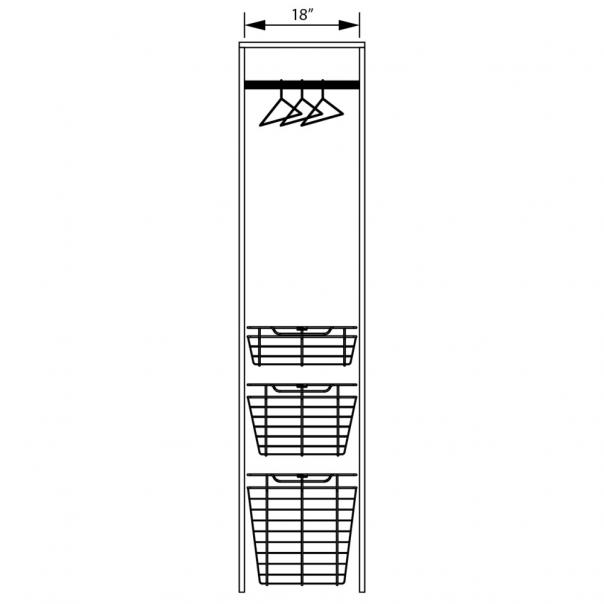 Tate Closet Pullout Basket with Slides