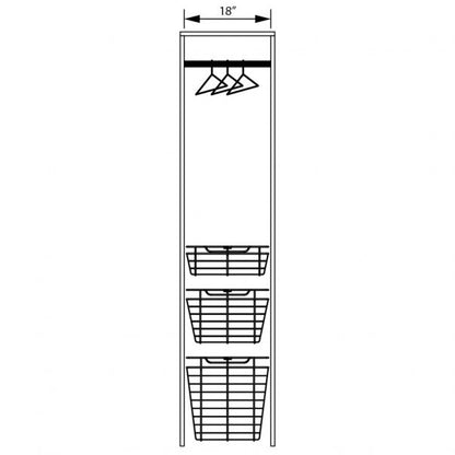 Tate Closet Pullout Basket with Slides