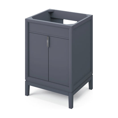 Theodora 24" Single Bowl Freestanding Bathroom Vanity, Blue Steel
