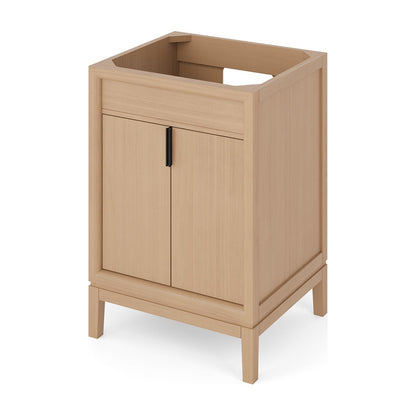 Theodora 24" Single Bowl Freestanding Bathroom Vanity, Natural Oak