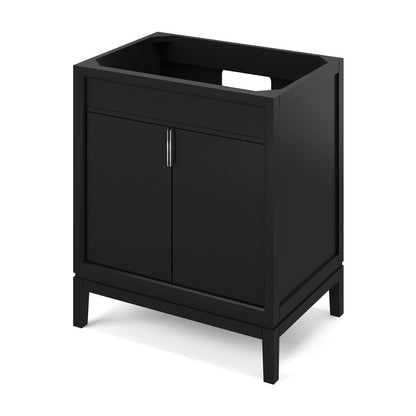 Theodora 30" Single Bowl Freestanding Bathroom Vanity, Black