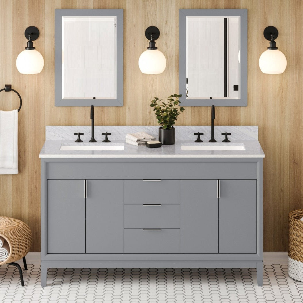 Theodora 60" Double Bowl Freestanding Bathroom Vanity, alternate view