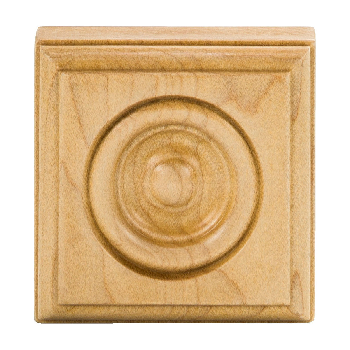 Traditional Wood Rosette, 3" x 3" x 7/8", ROS1