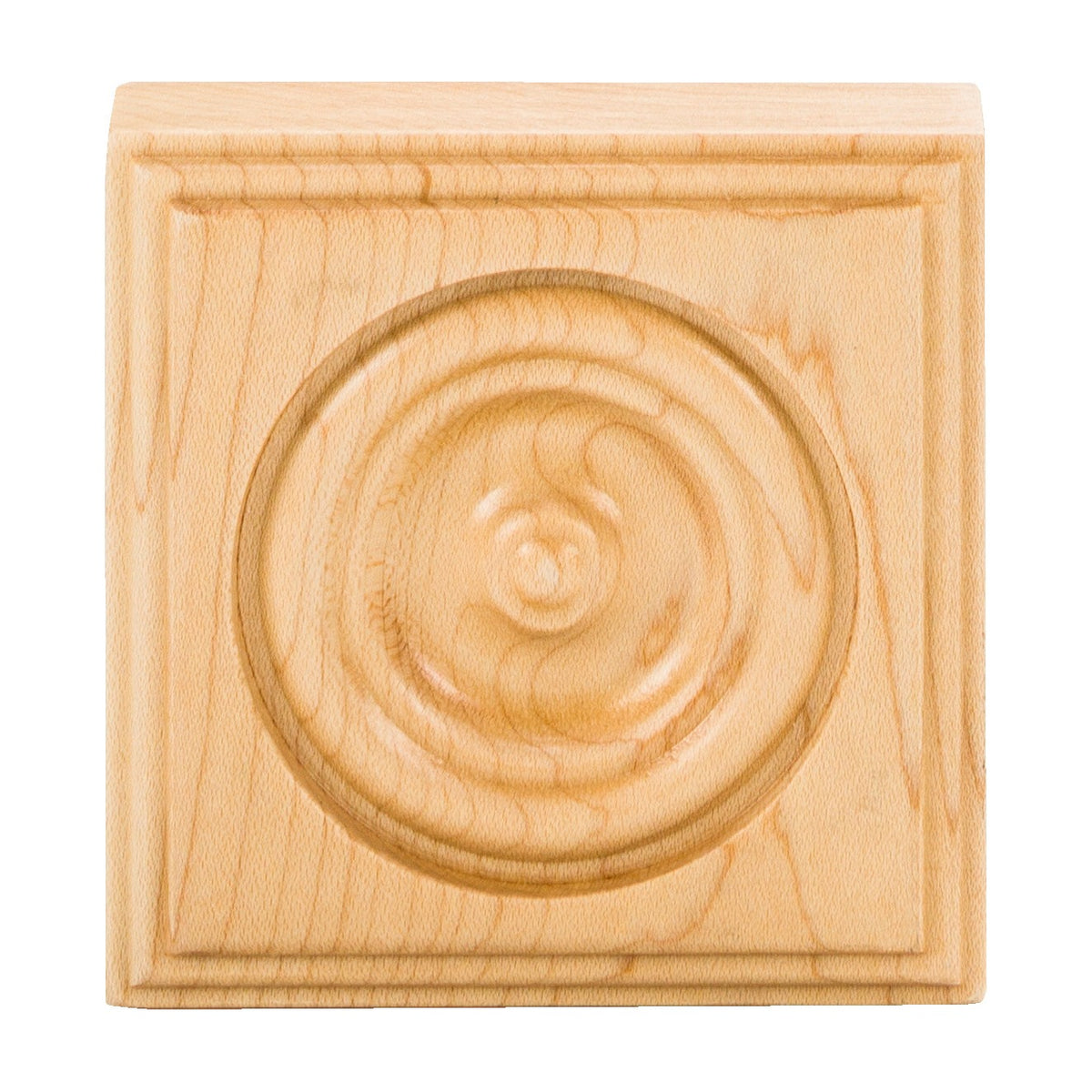 Traditional Wood Rosette, 3" x 3" x 7/8", ROS2