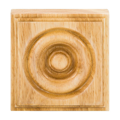 Traditional Wood Rosette, 3-1/2" x 3-1/2" x 7/8", ROS5